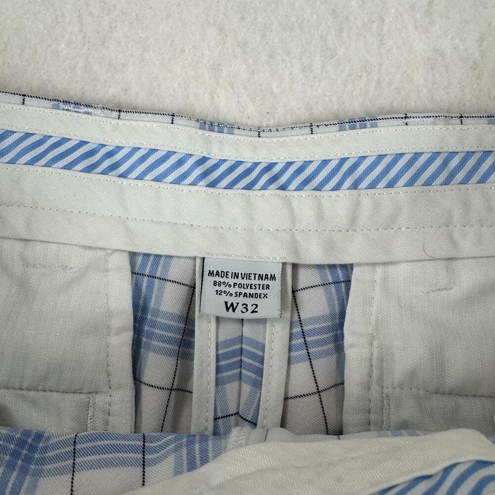 FootJoy Shorts Mens Size 32 Blue Plaid Chino Golf Stretch Microfiber Pockets - Picture 4 of 9